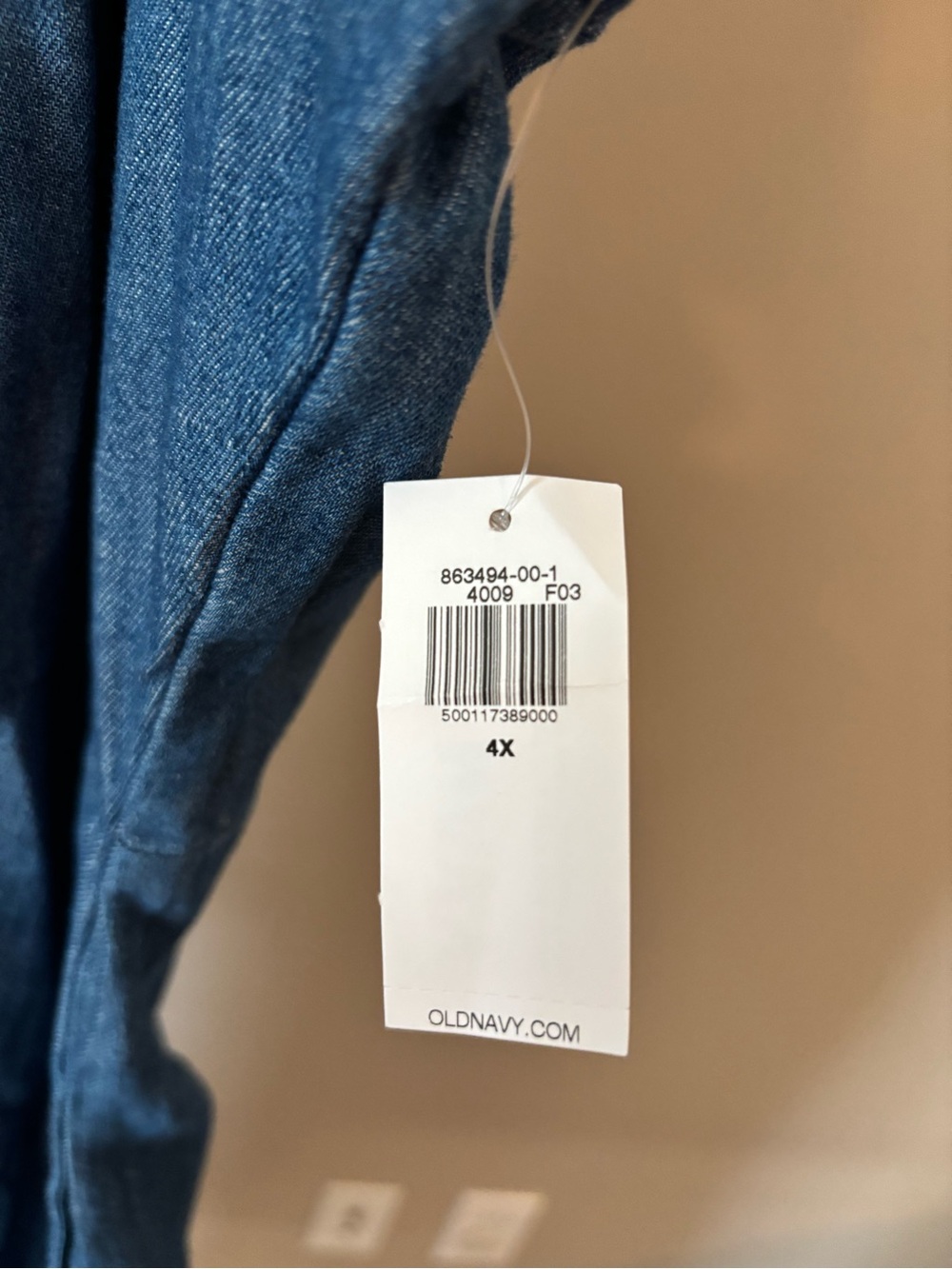 Old Navy Blue Chambray Midi Dress NWT - Picture 5 of 5